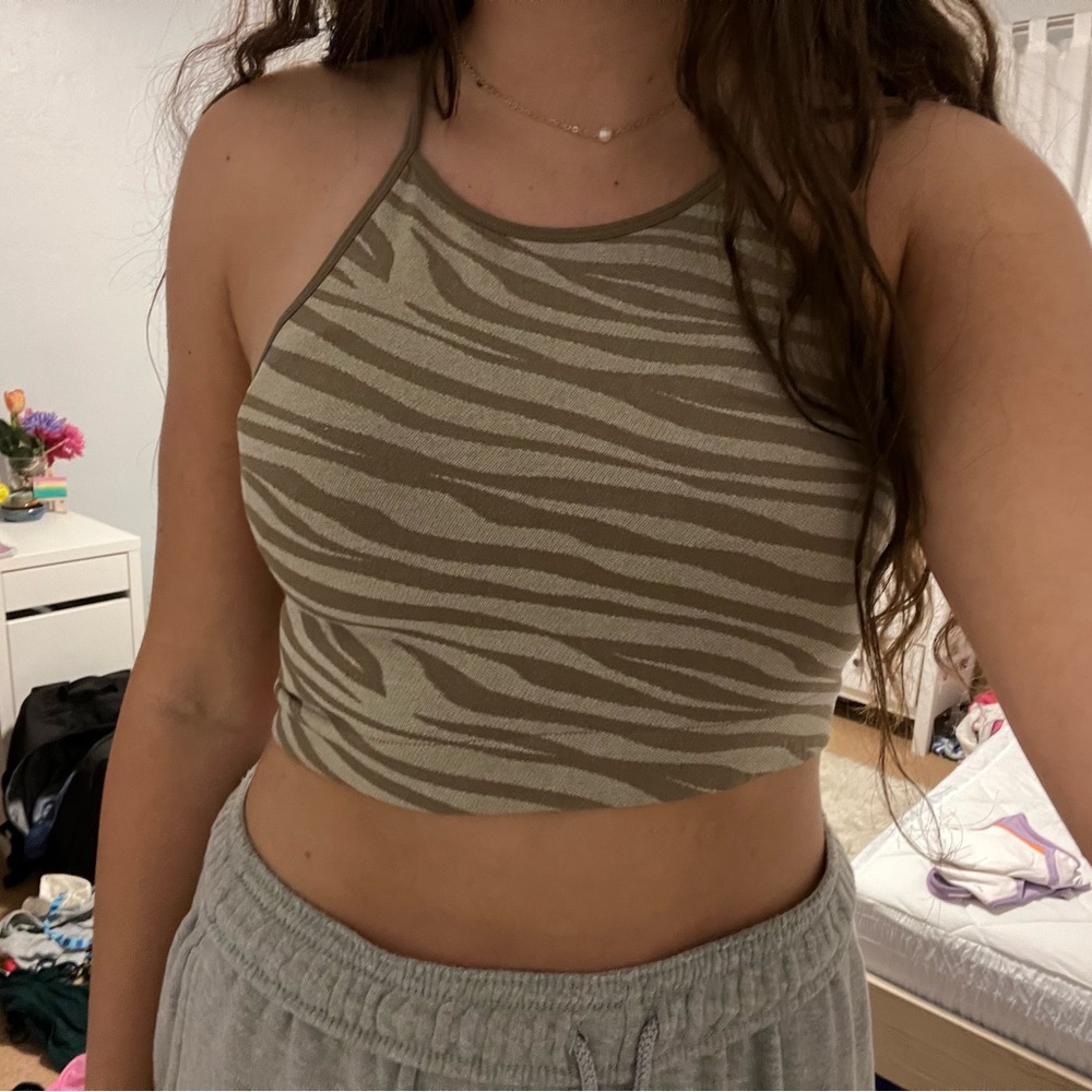 Zebra Striped Crop Top